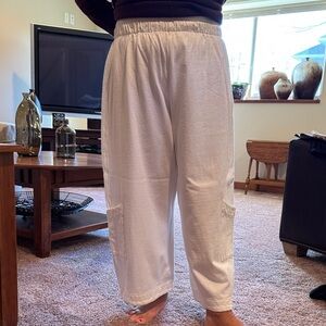 Women's White Wide Leg Pants